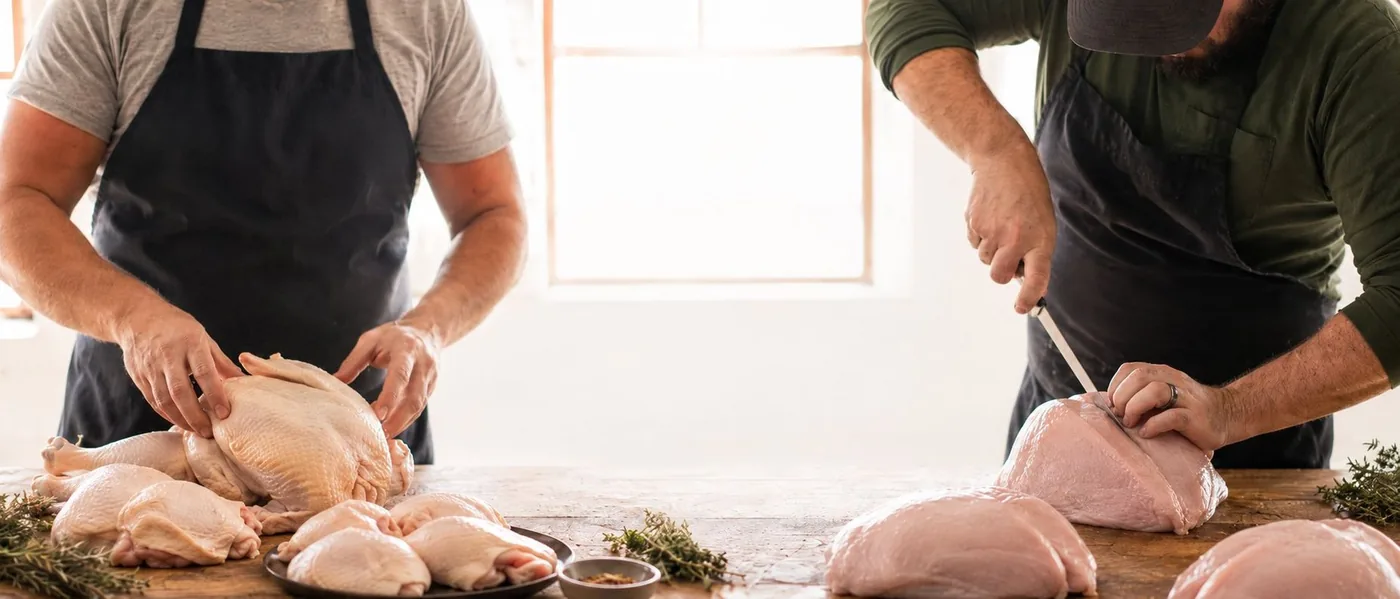Dinde et poulet frais découpés à Tiznit